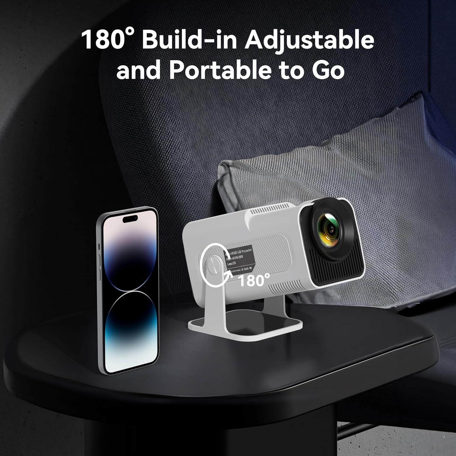 Mini Proyector Polocsh HY320 1080P WiFi Bluetooth 4K 150"