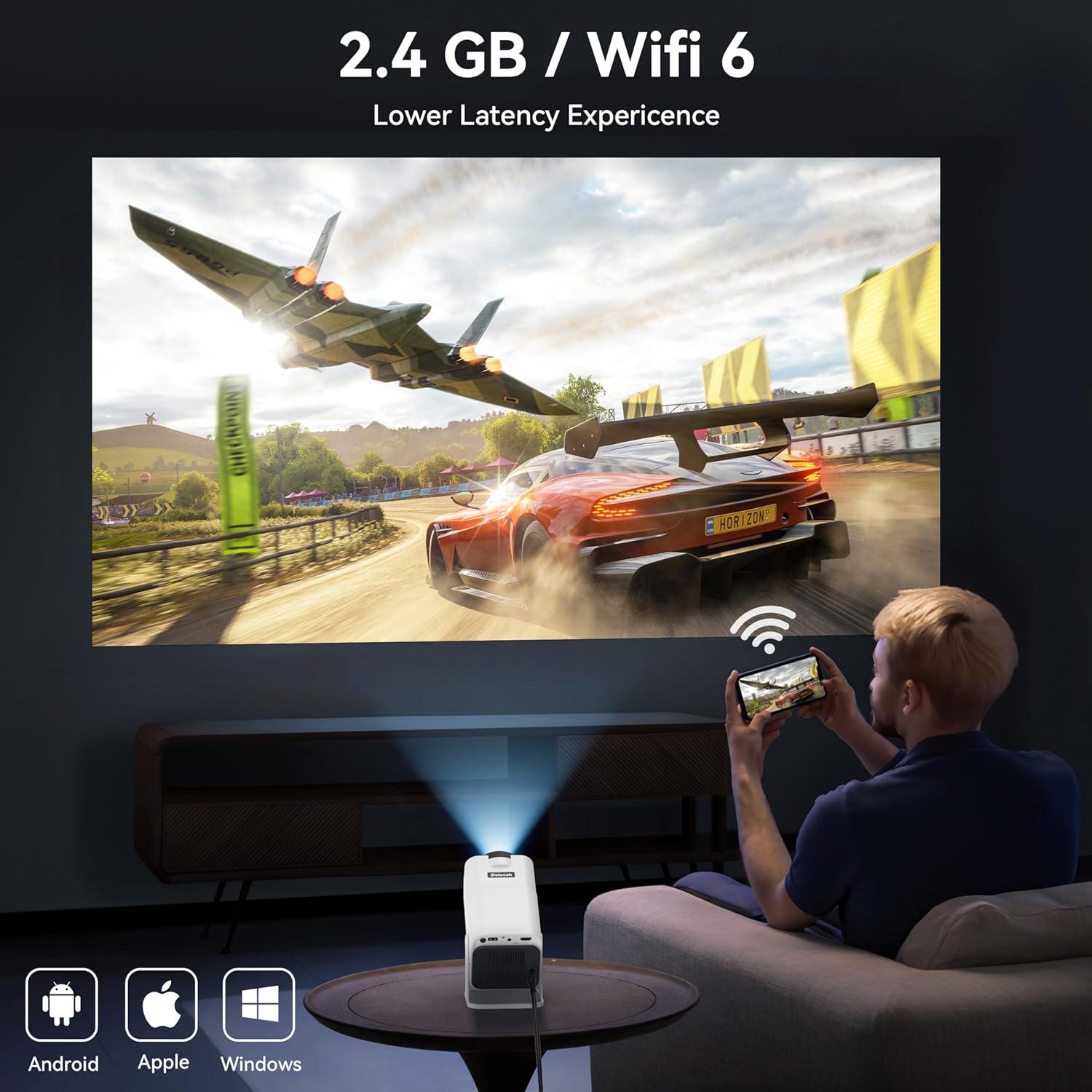 Mini Proyector Polocsh HY320 1080P WiFi Bluetooth 4K 150"