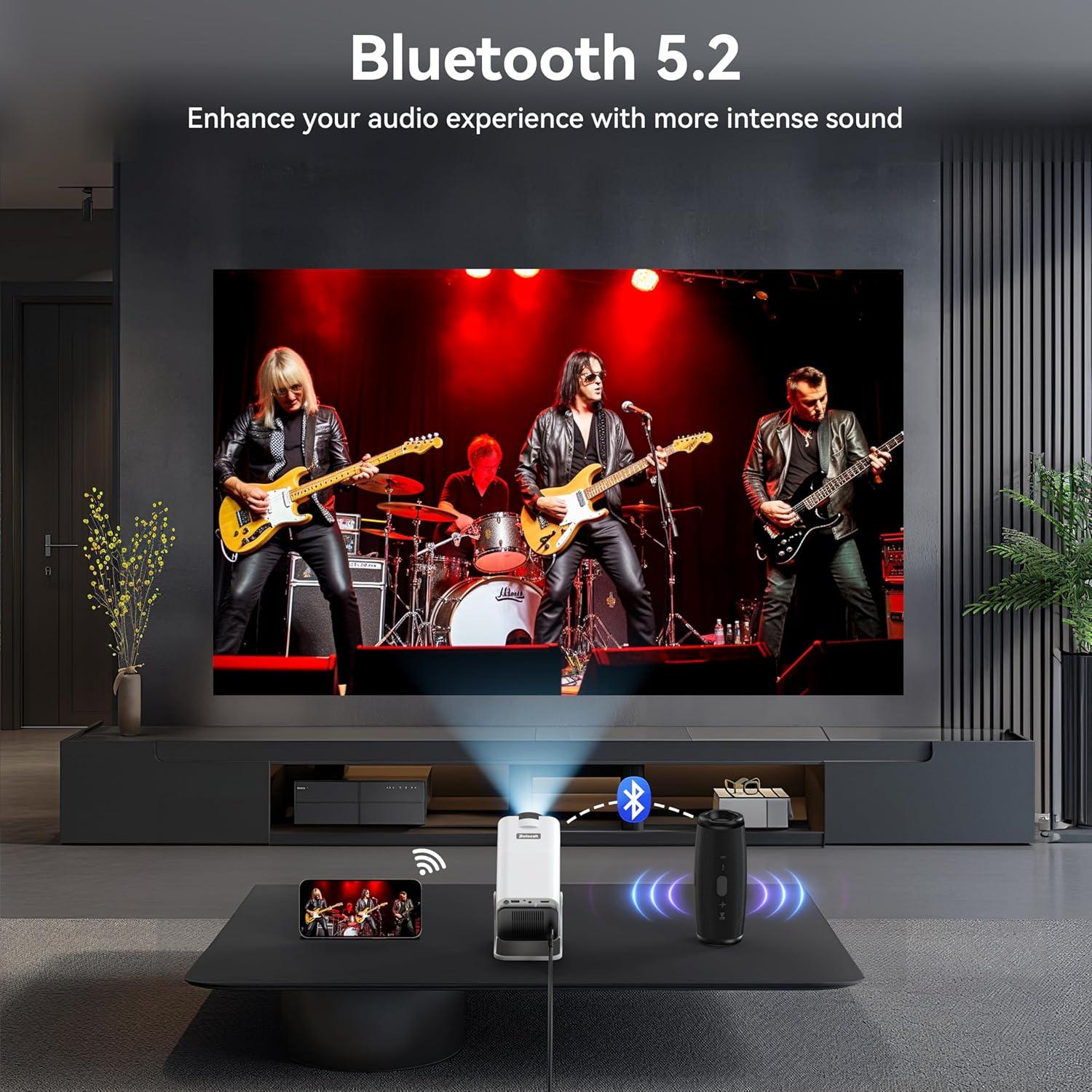 Mini Proyector Polocsh HY320 1080P WiFi Bluetooth 4K 150"