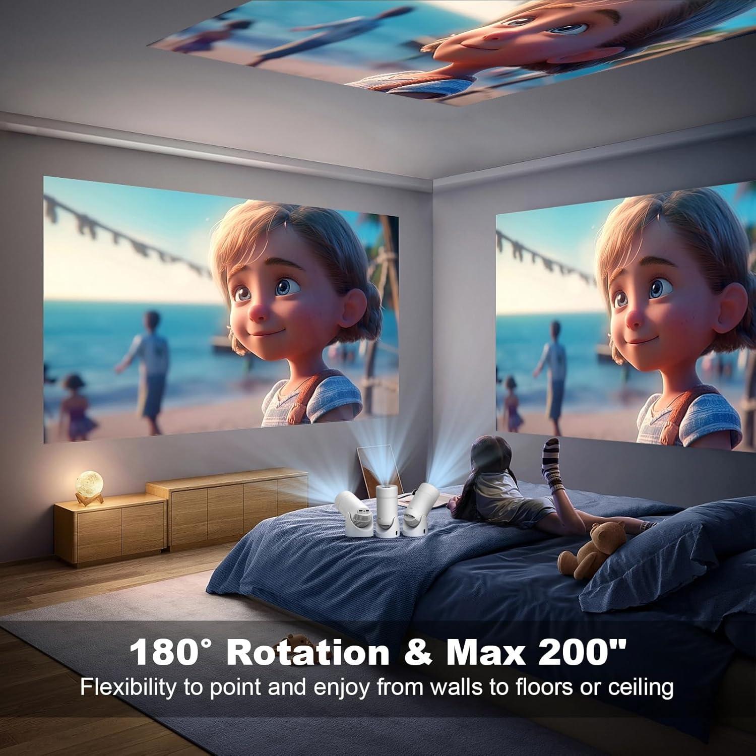 Mini Proyector Futuzen P10 Pro 4K 1080P WiFi Bluetooth 300 Lúmenes