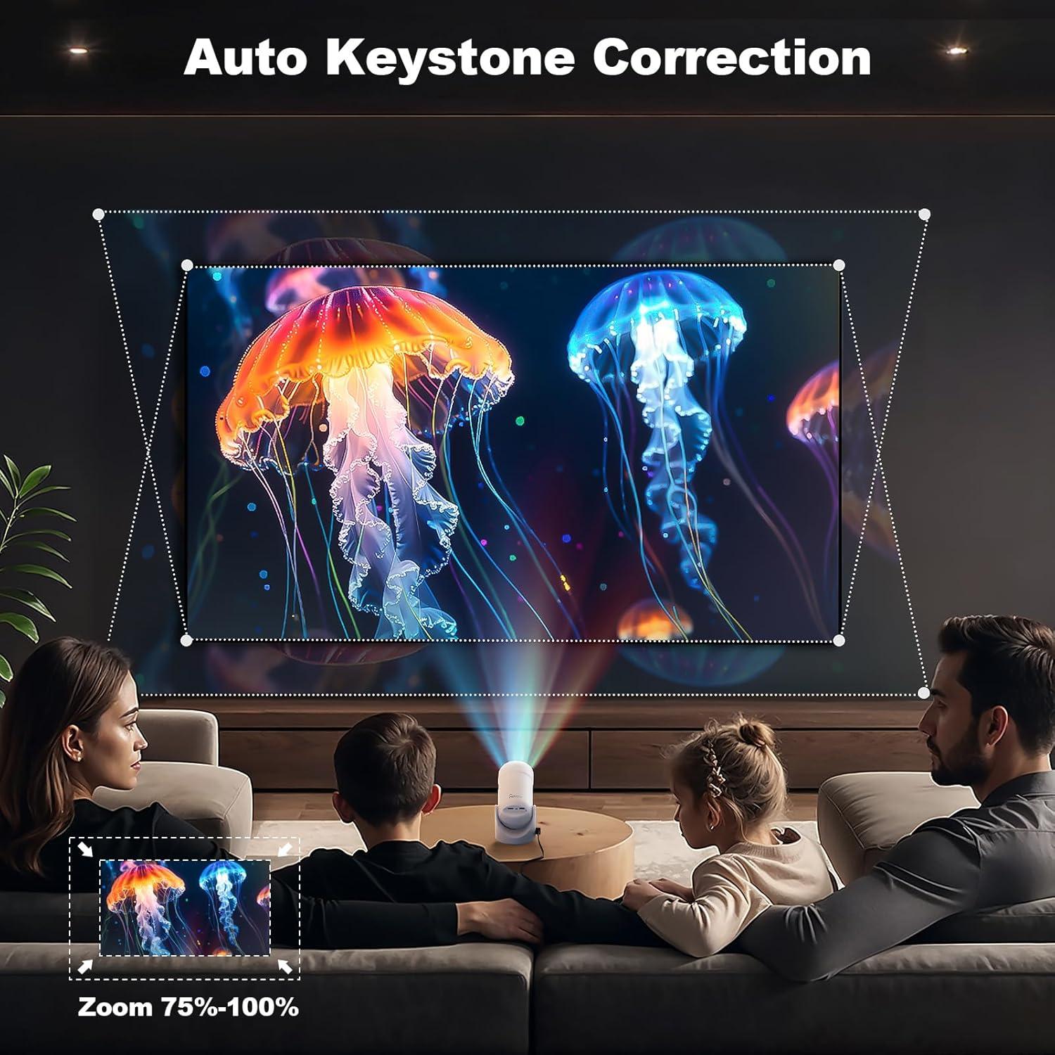 Mini Proyector Futuzen P10 Pro 4K 1080P WiFi Bluetooth 300 Lúmenes