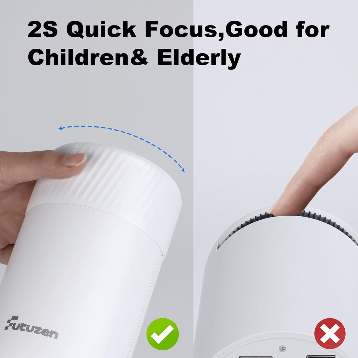 Mini Proyector Futuzen P10 Pro 4K 1080P WiFi Bluetooth 300 Lúmenes