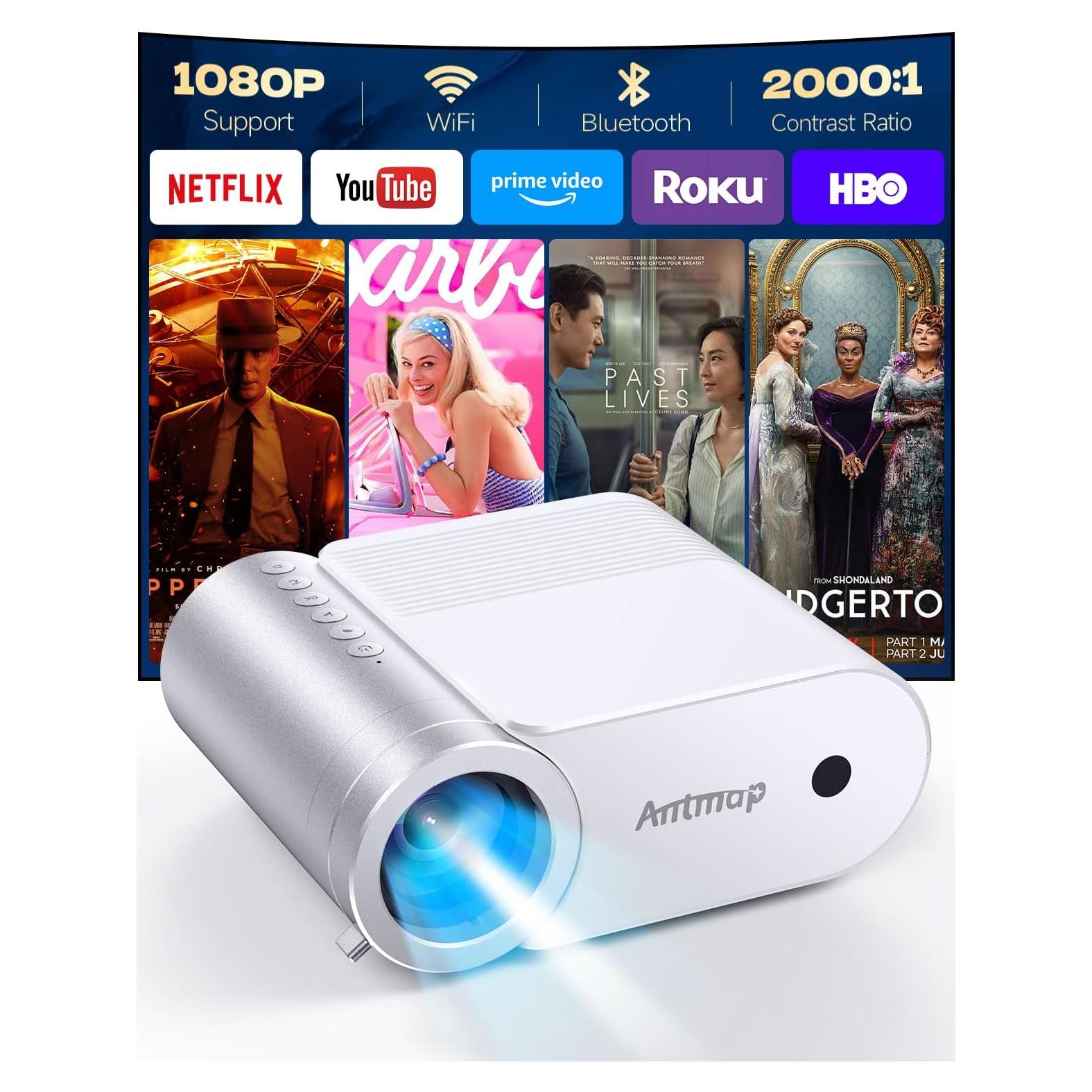 Mini Proyector Antmap VF320 1080P WiFi Bluetooth Portátil