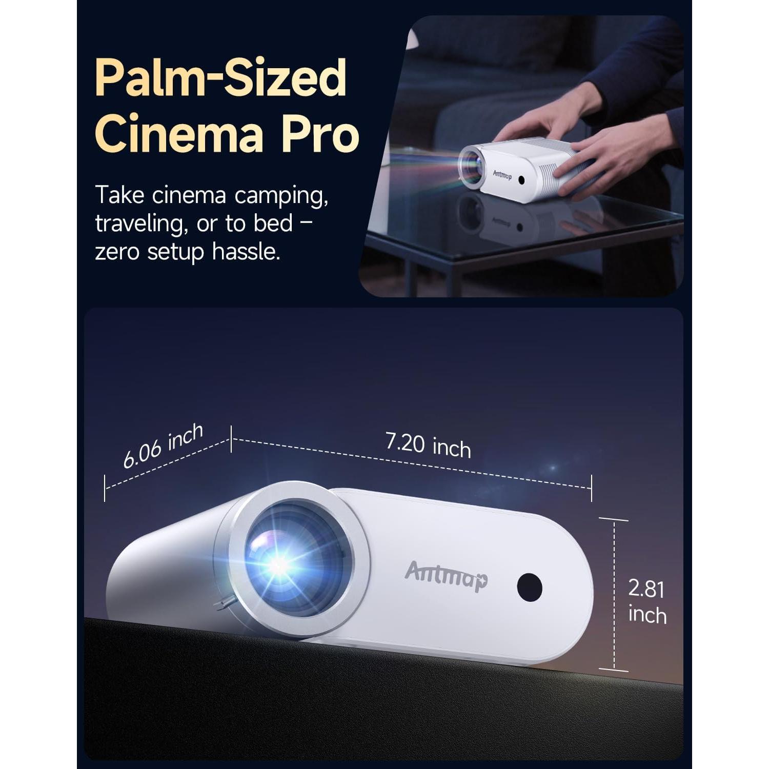 Mini Proyector Antmap VF320 1080P WiFi Bluetooth Portátil