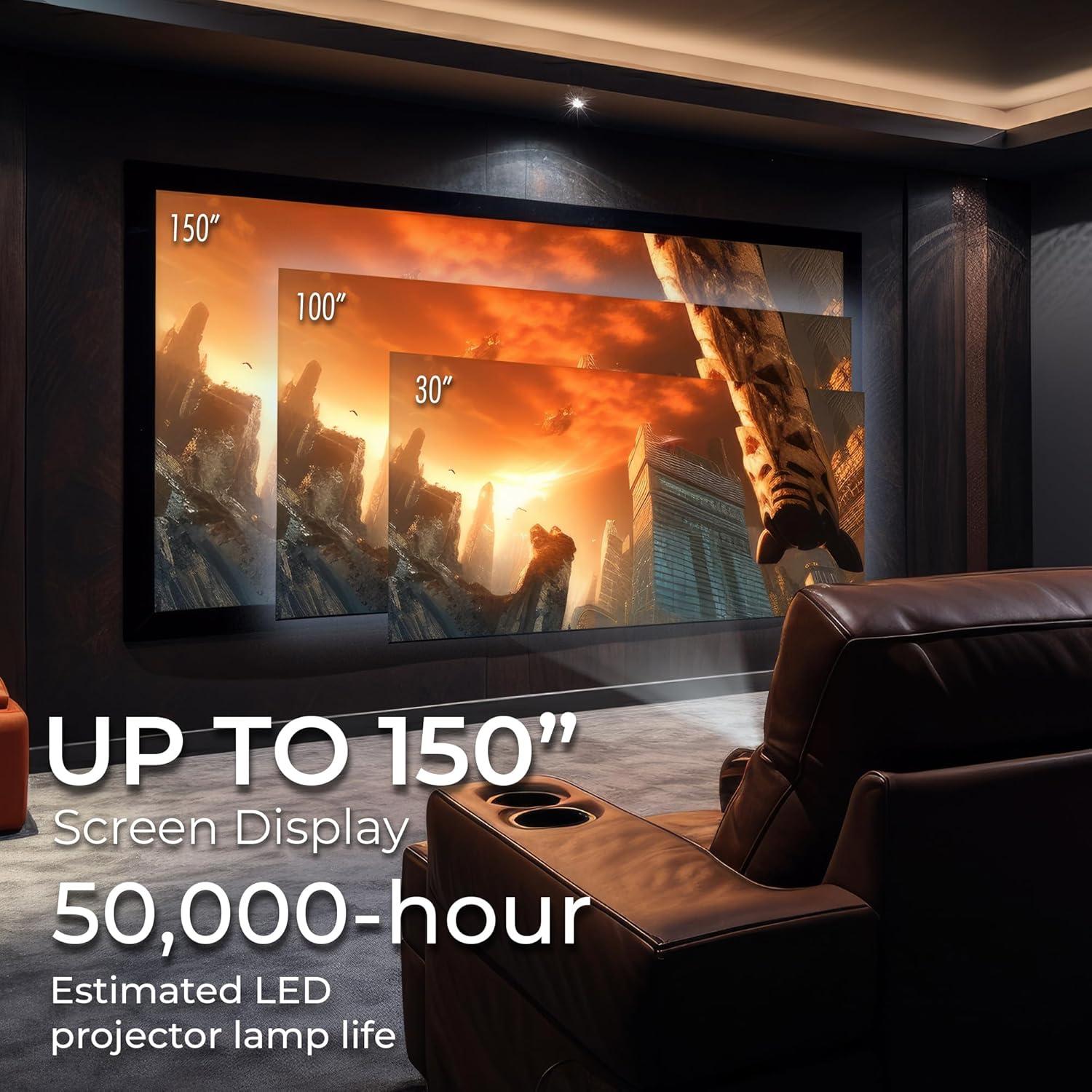 Proyector RCA RPJ199COMBO Bluetooth con Pantalla 100" Plegable