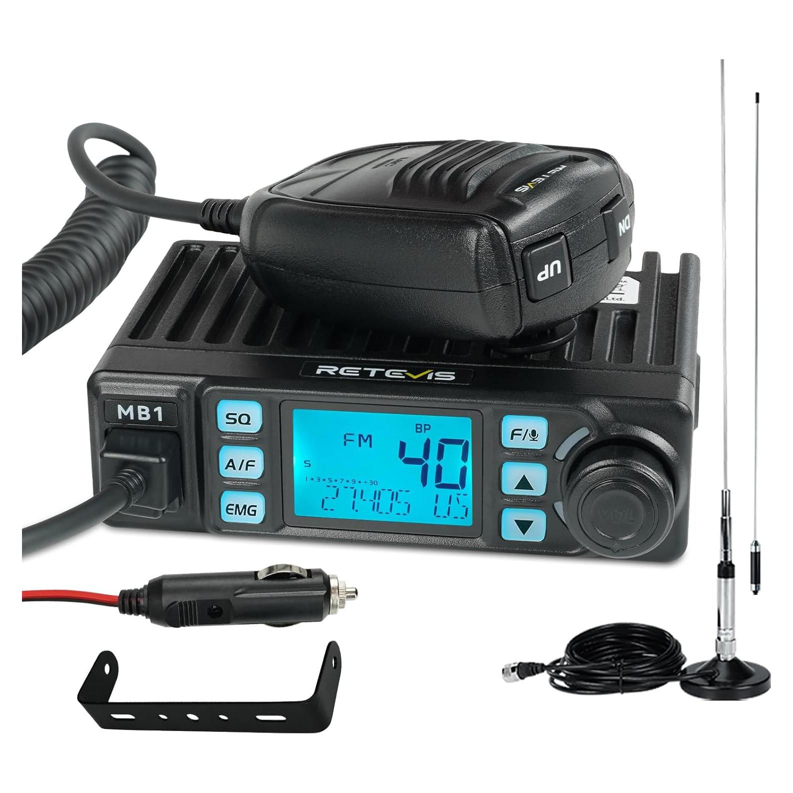 Radio CB Retevis MB1 40 Canales con Antena y Cancelación de Ruido