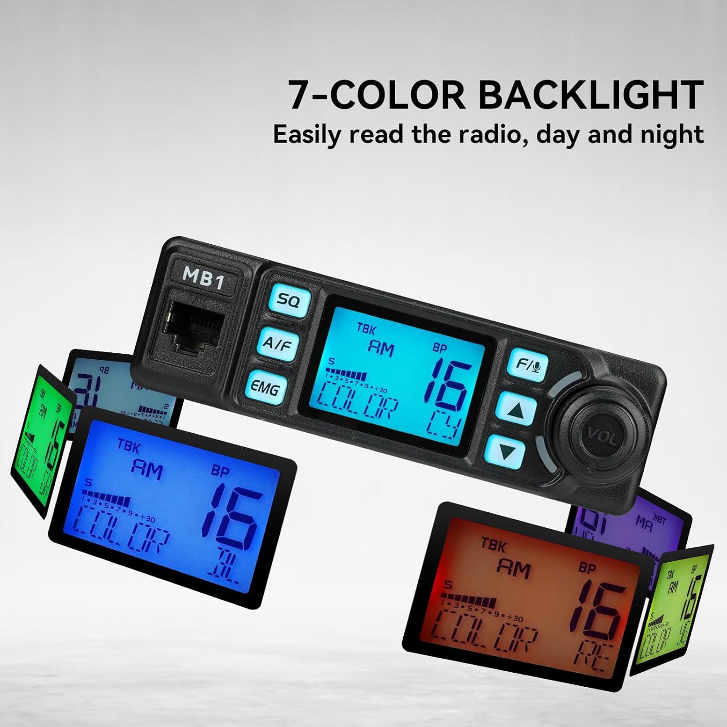 Radio CB Retevis MB1 40 Canales con Antena y Cancelación de Ruido