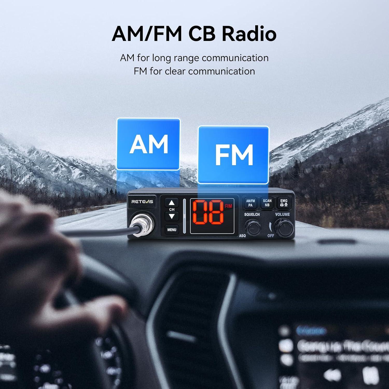 Radio CB Retevis MB3A 40 Canales AM/FM para Camioneros