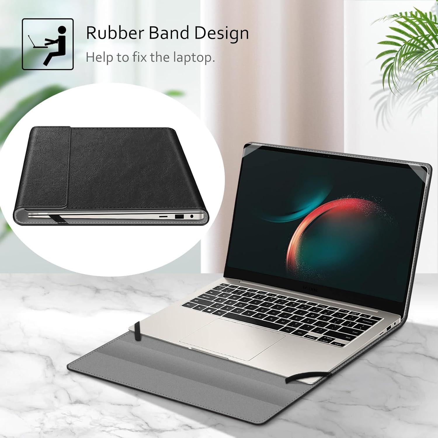 Funda Fintie para Samsung Galaxy Book4/Book3 Pro 14" - Cuero PU Negro