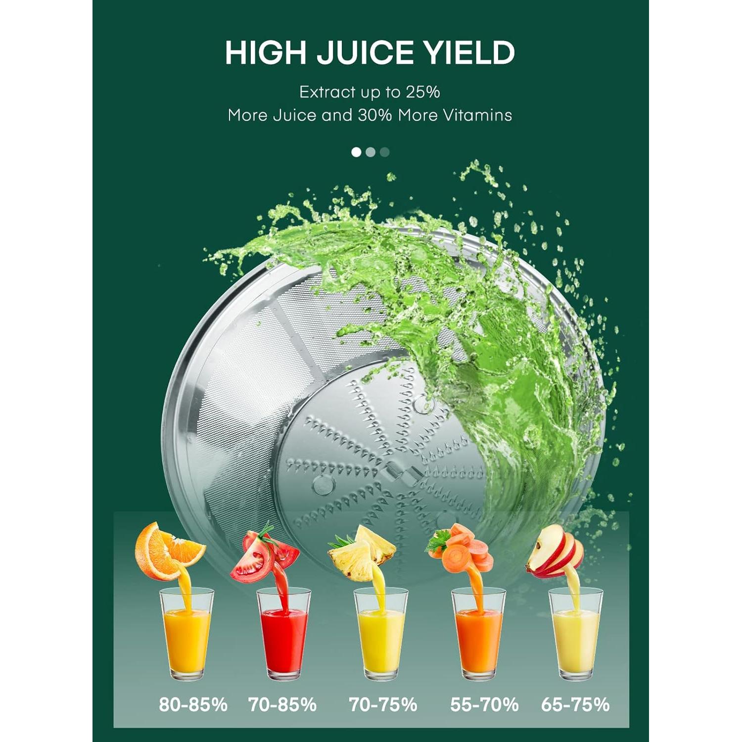 Extractor de Jugo HOUSNAT 400W Acero Inoxidable 3 Velocidades