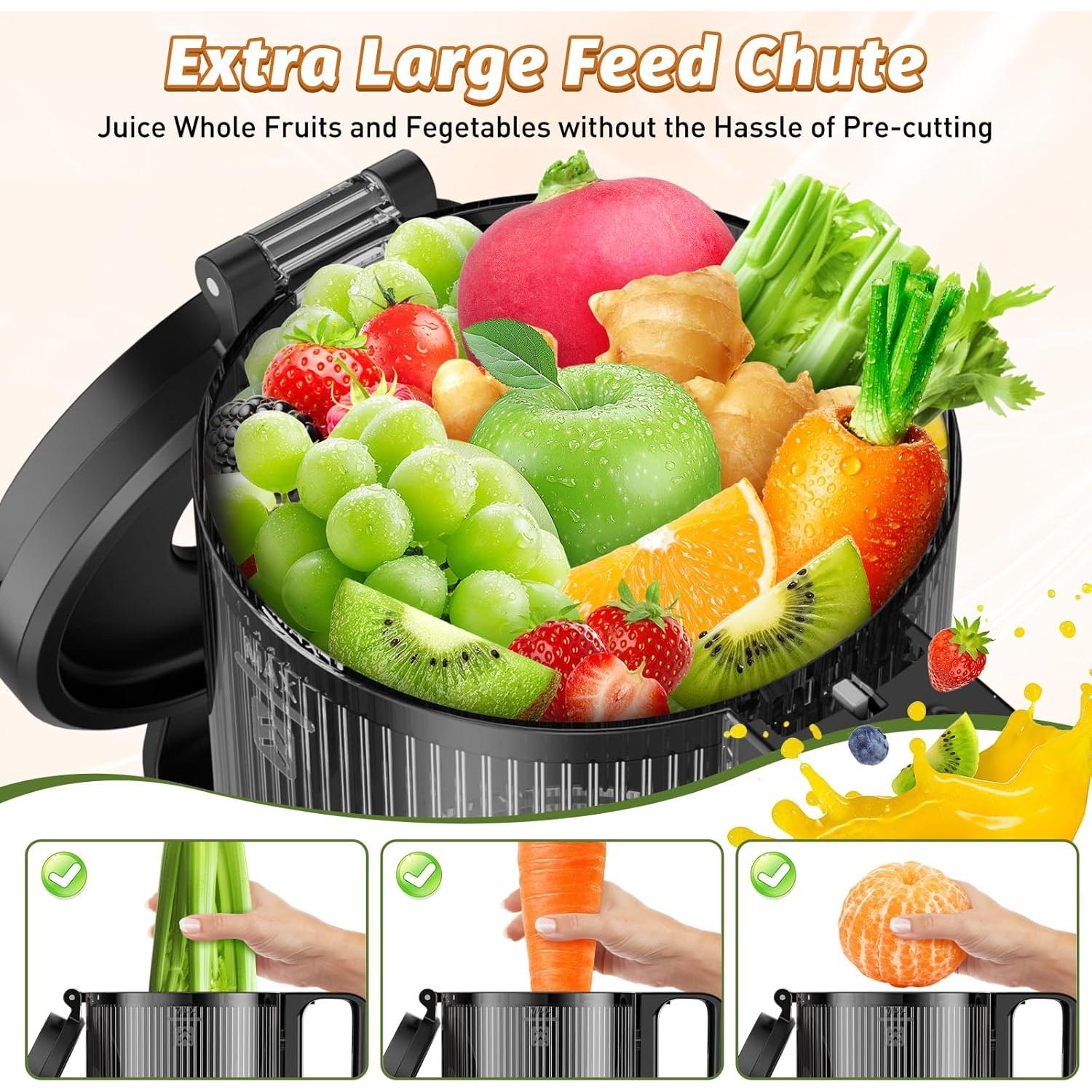 Extractor de Jugo Masticador LQZ YZJ-Y 350W Fácil de Limpiar