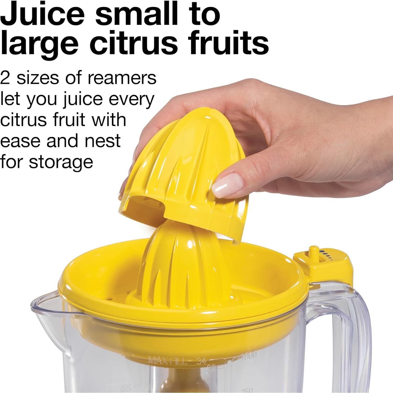 Exprimidora Eléctrica Proctor Silex 34 oz, Jarra Grande Amarilla