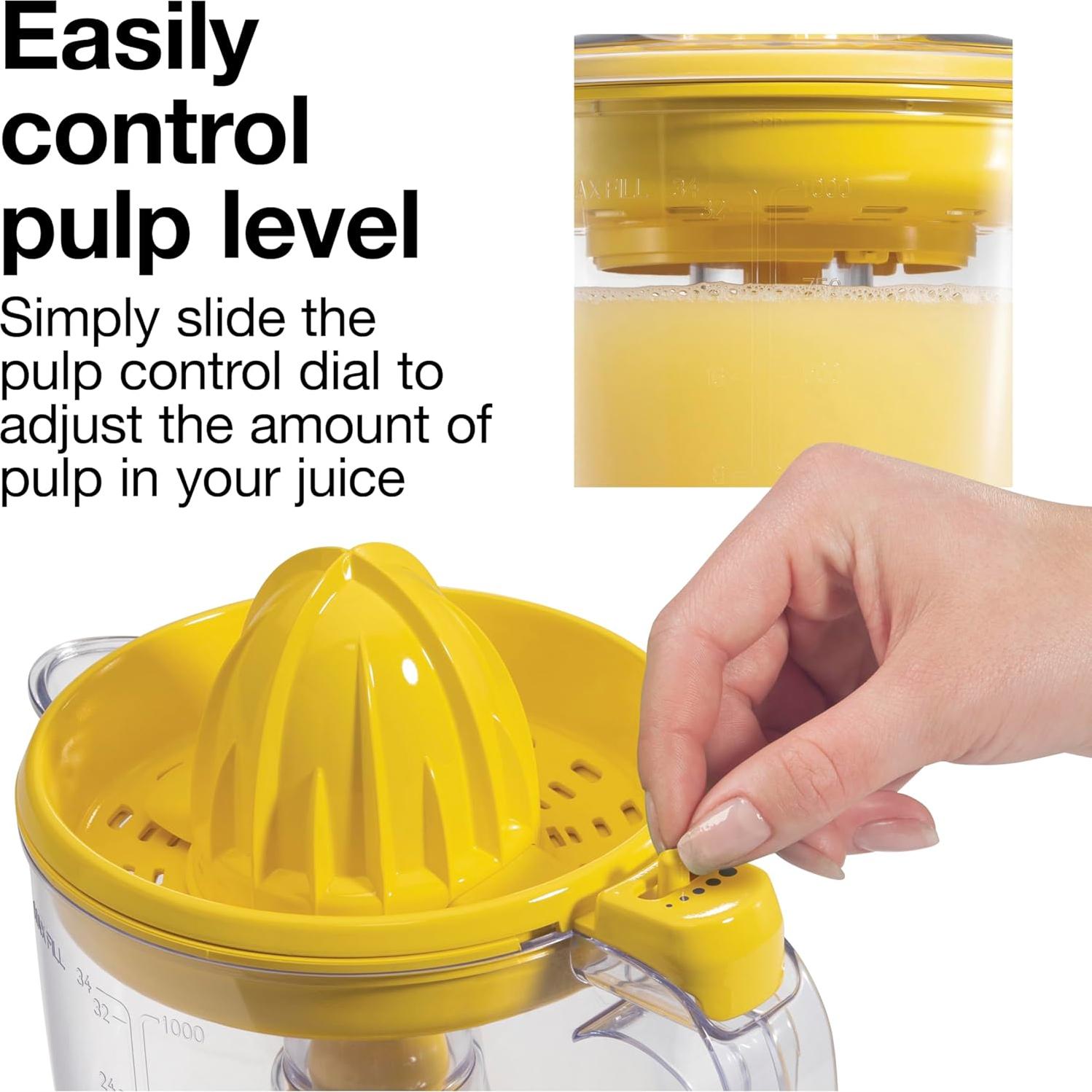 Exprimidora Eléctrica Proctor Silex 34 oz, Jarra Grande Amarilla