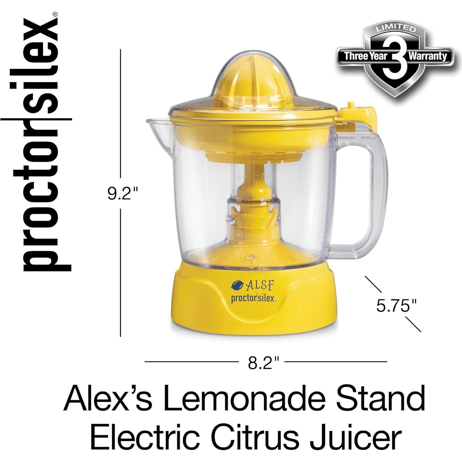 Exprimidora Eléctrica Proctor Silex 34 oz, Jarra Grande Amarilla