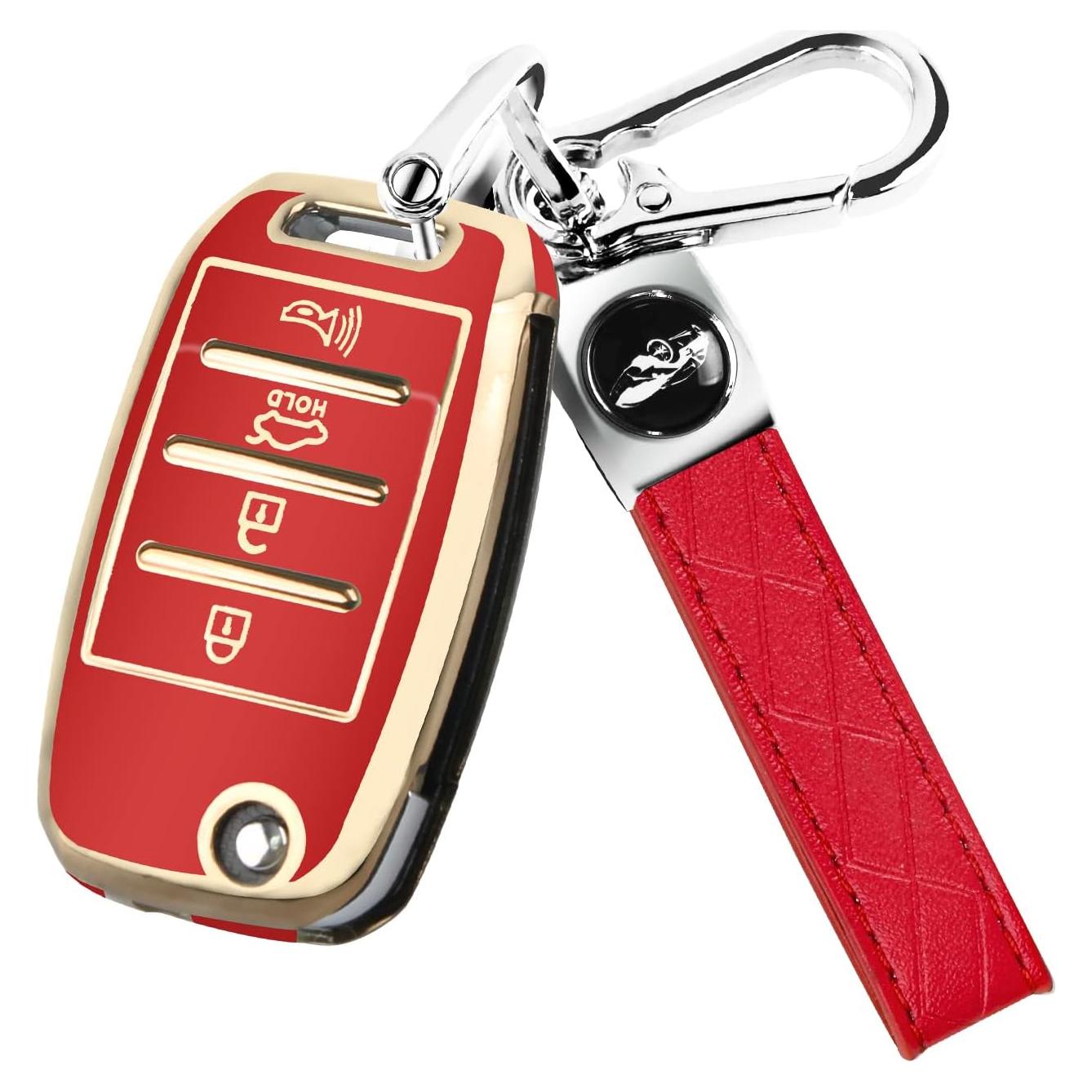 Funda de Llave Kia MILD EAST TPU 4 Botones Roja