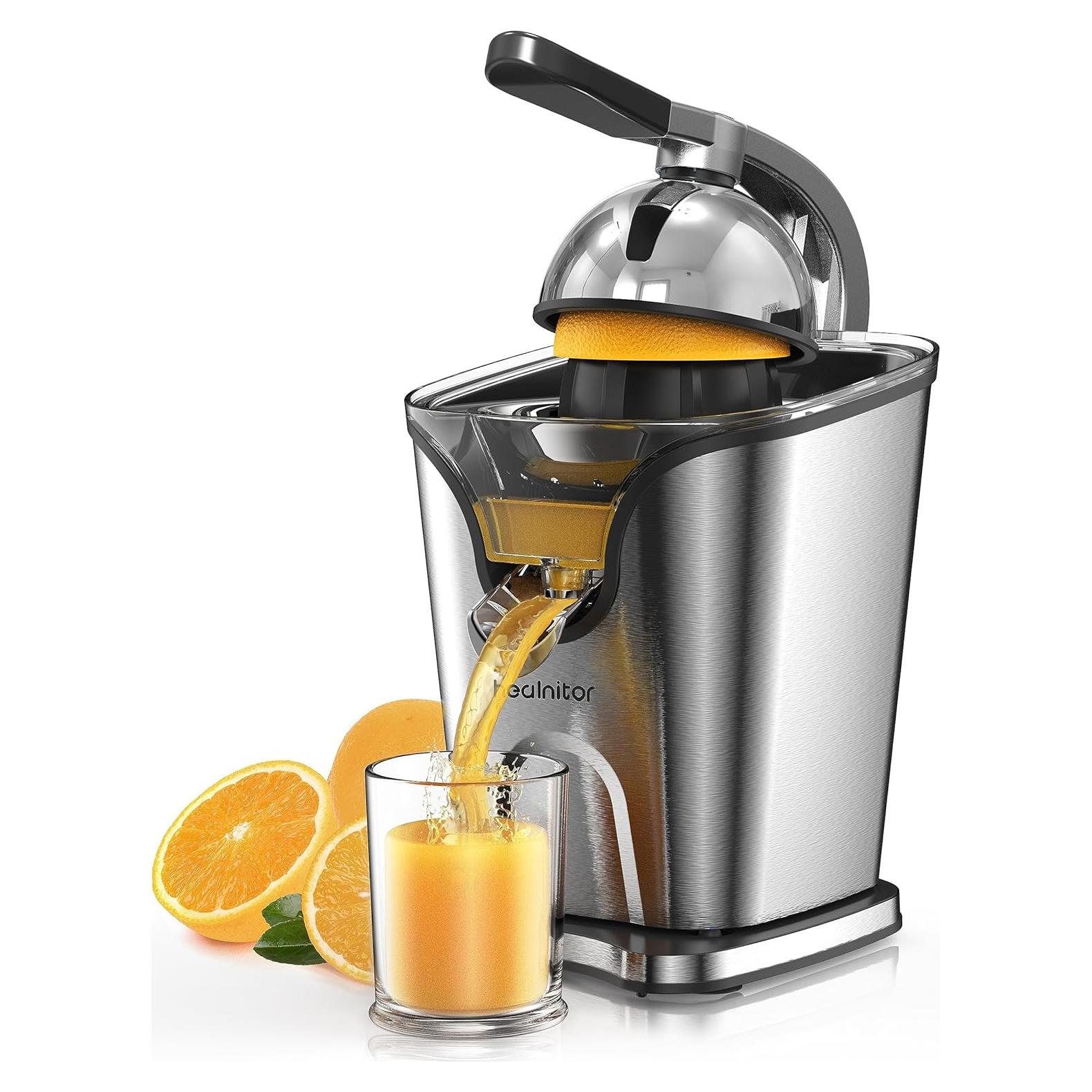 Exprimidor de cítricos eléctrico Healnitor 150W acero inoxidable