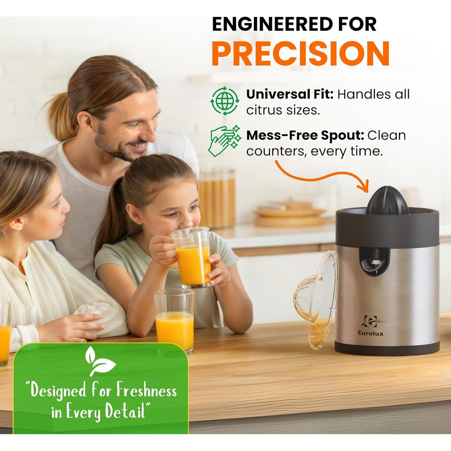 Exprimidor Eléctrico de Cítricos Eurolux ELCJ-2300 Acero Inoxidable
