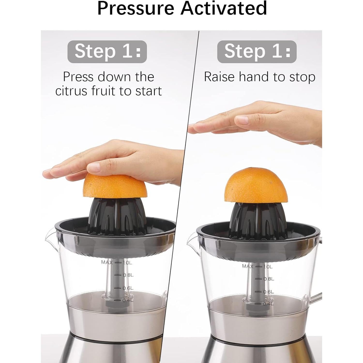 Exprimidor Eléctrico de Cítricos Homeleader 70W con Filtro