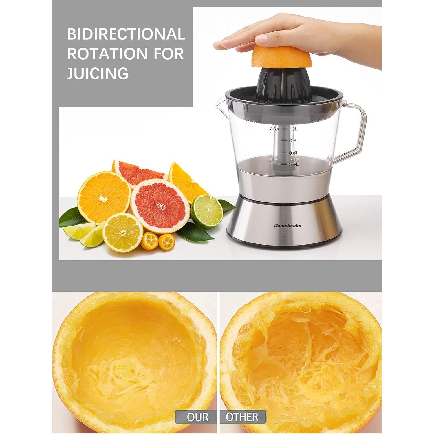 Exprimidor Eléctrico de Cítricos Homeleader 70W con Filtro