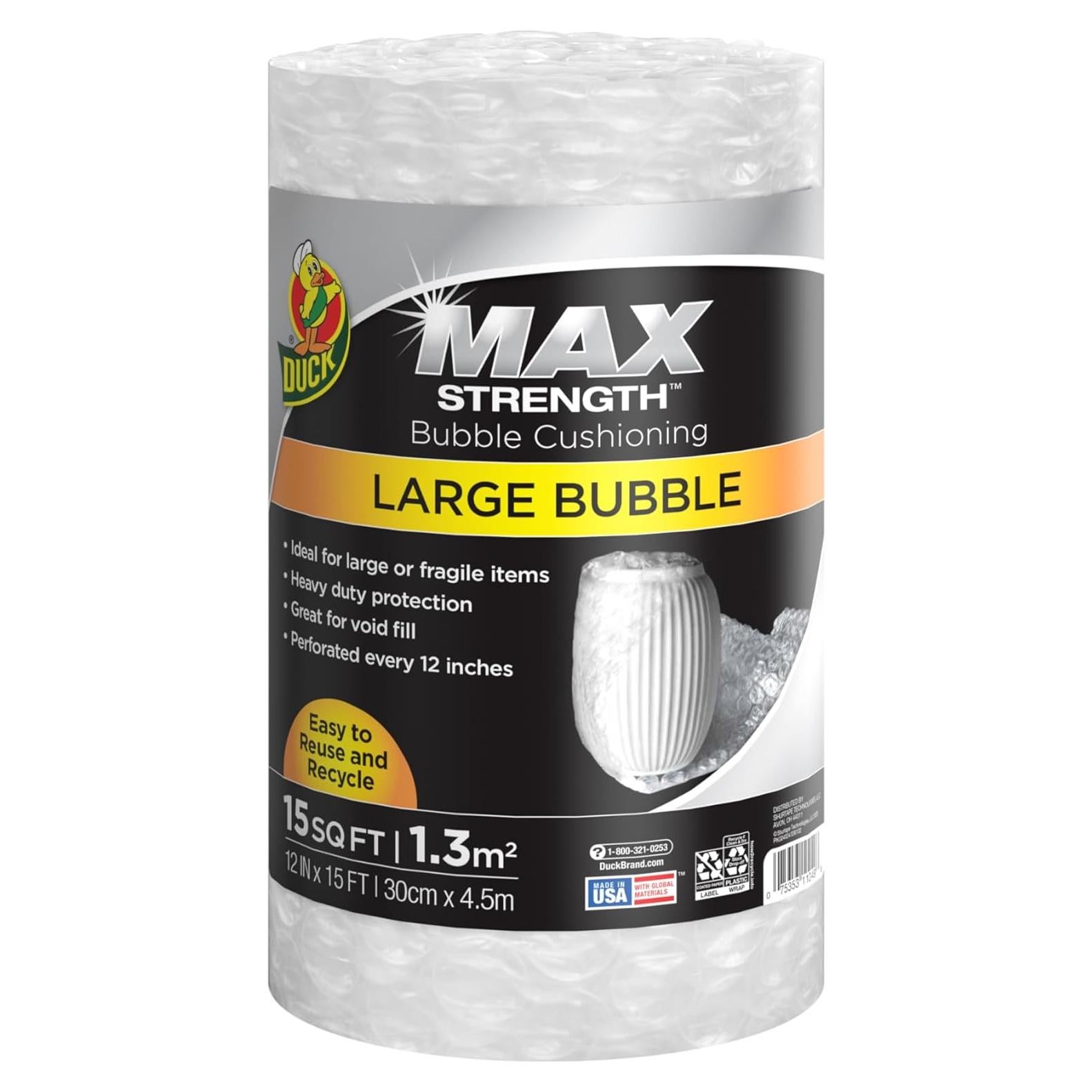 Envoltura de Burbuja Duck 4.57m Transparente para Mudanzas