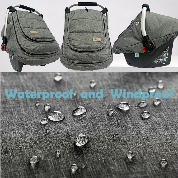 Funda de Asiento de Coche para Bebés YAZELY Gris Invierno