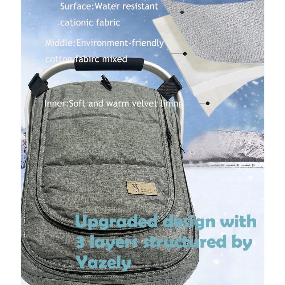 Funda de Asiento de Coche para Bebés YAZELY Gris Invierno