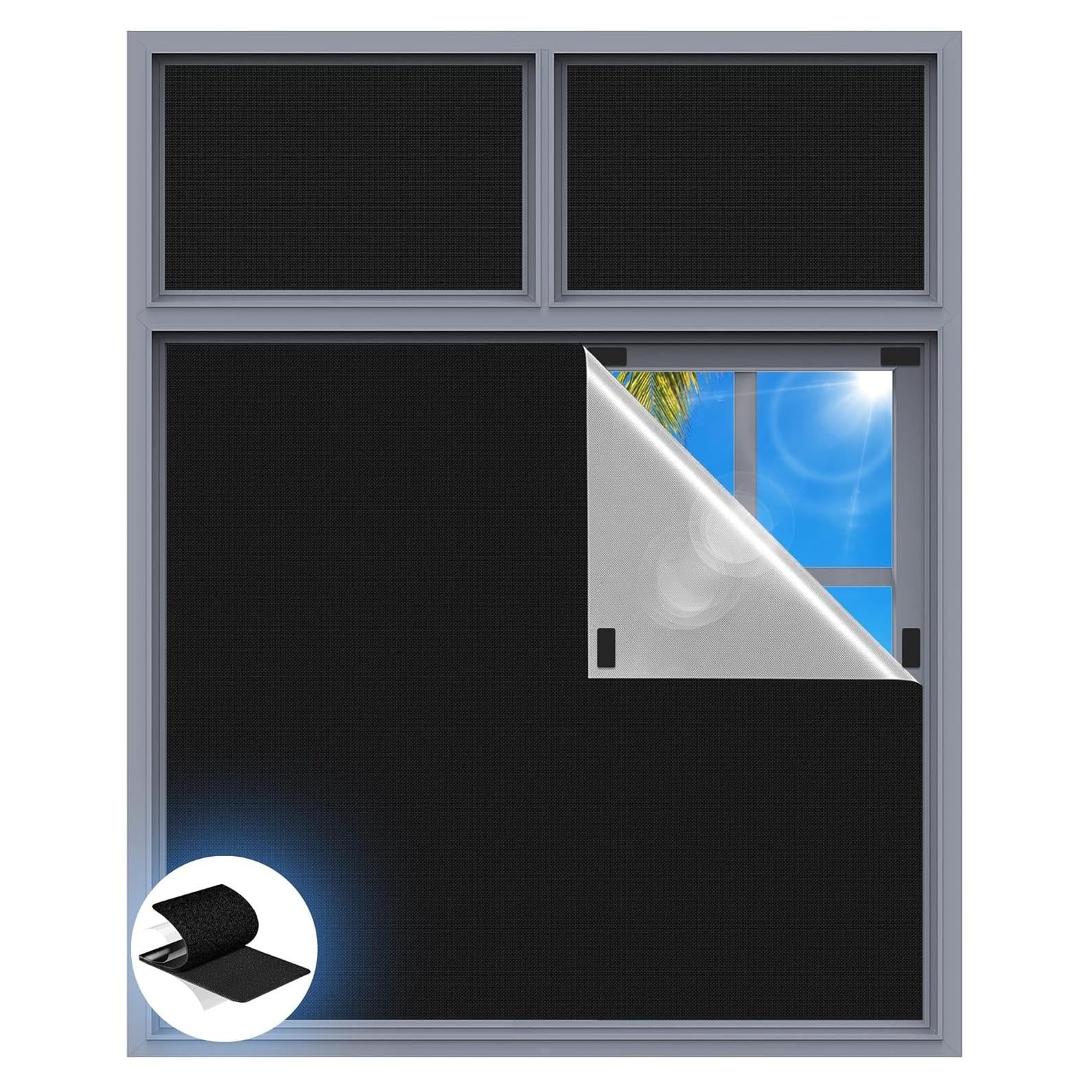 Cortinas Blackout Tlany 99x147 cm para Dormitorio - Negros