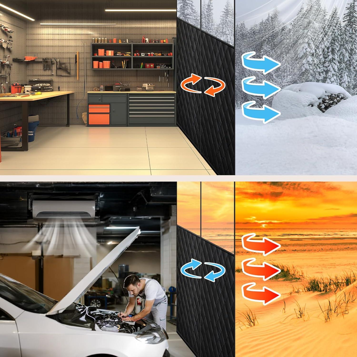 Cortina Térmica Aislante Homealexa para Puerta de Garaje 4.88m x 2.13m