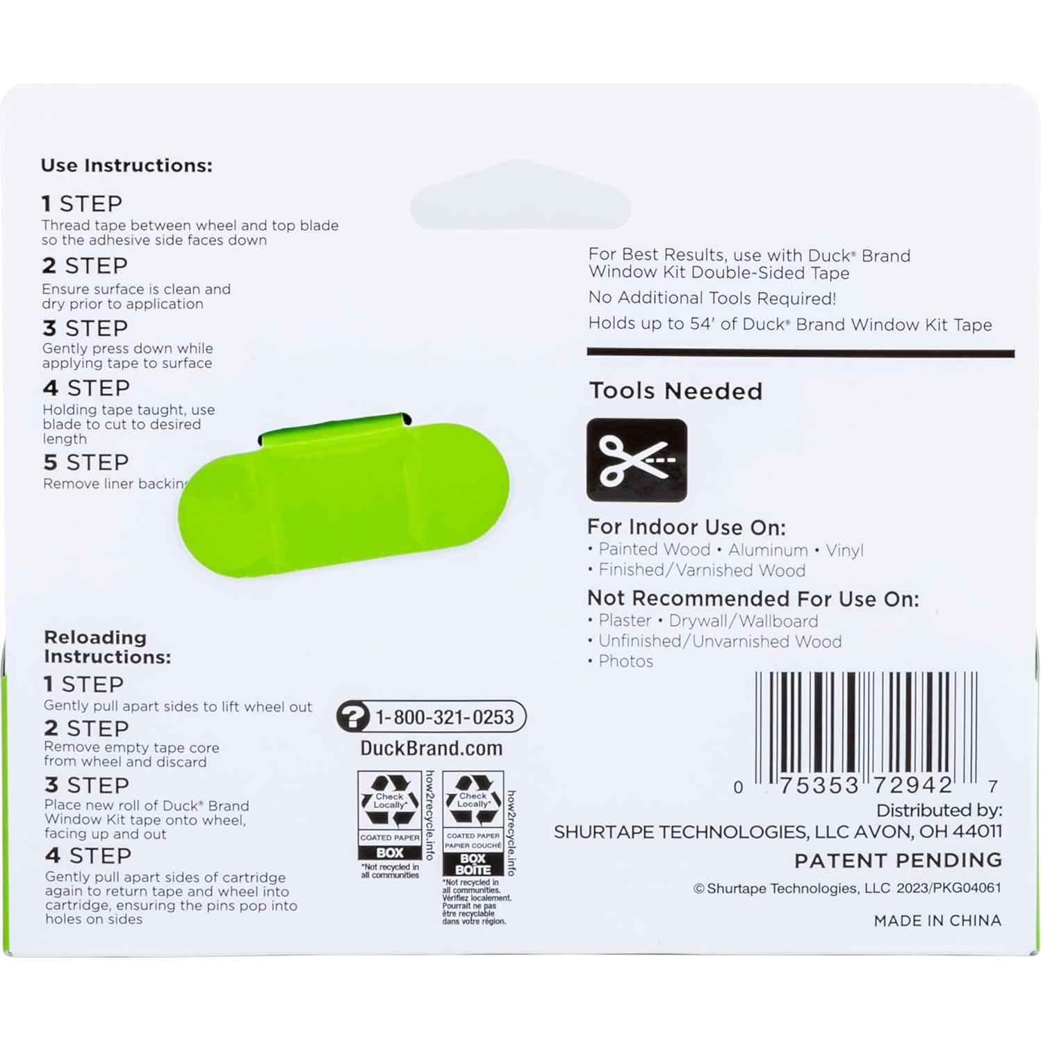 Cinta Doble Cara Duck Brand 1.27 cm x 7.32 m con Dispensador