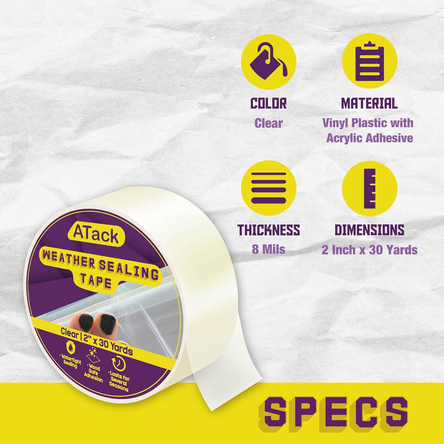 Cinta de Sellado de Ventanas ATack 5 cm x 27.43 m - Aislamiento