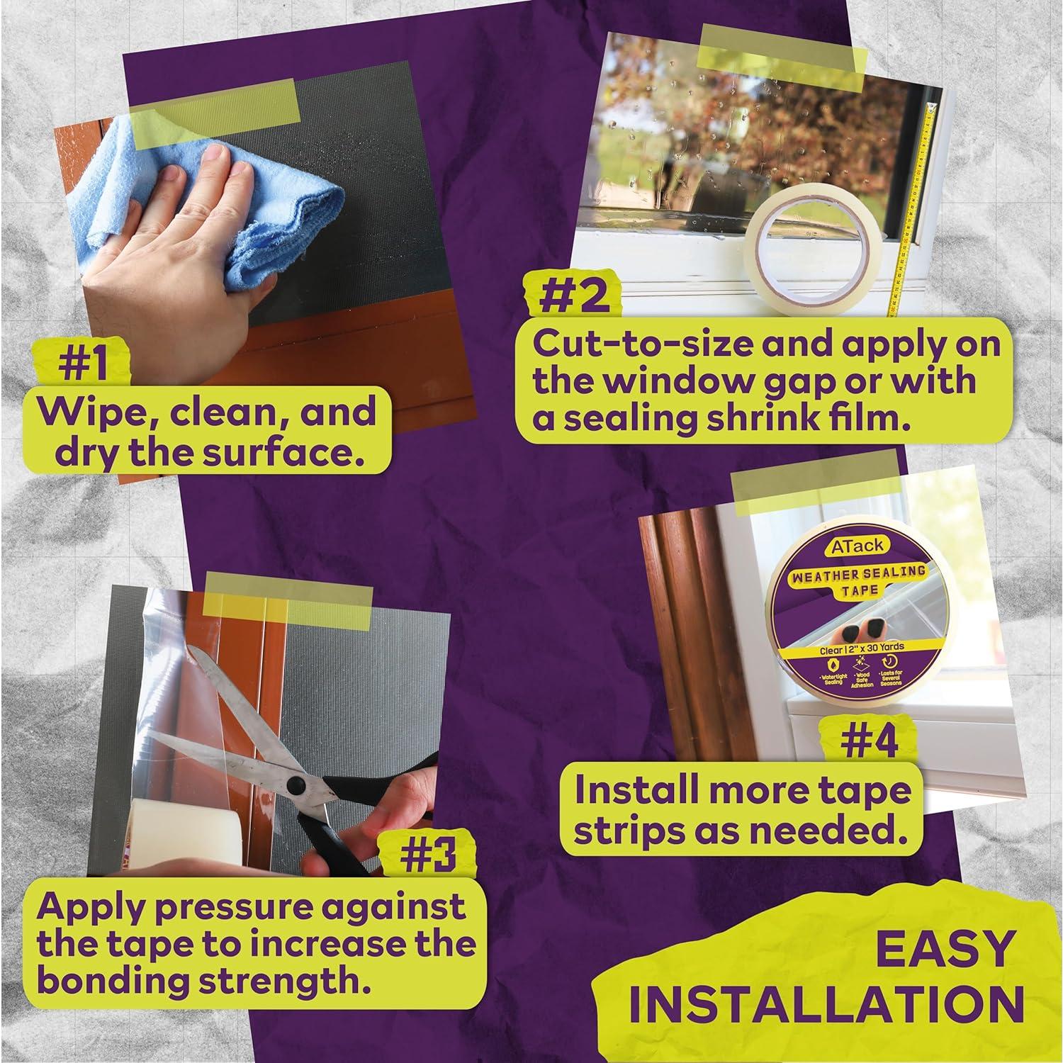 Cinta de Sellado de Ventanas ATack 5 cm x 27.43 m - Aislamiento