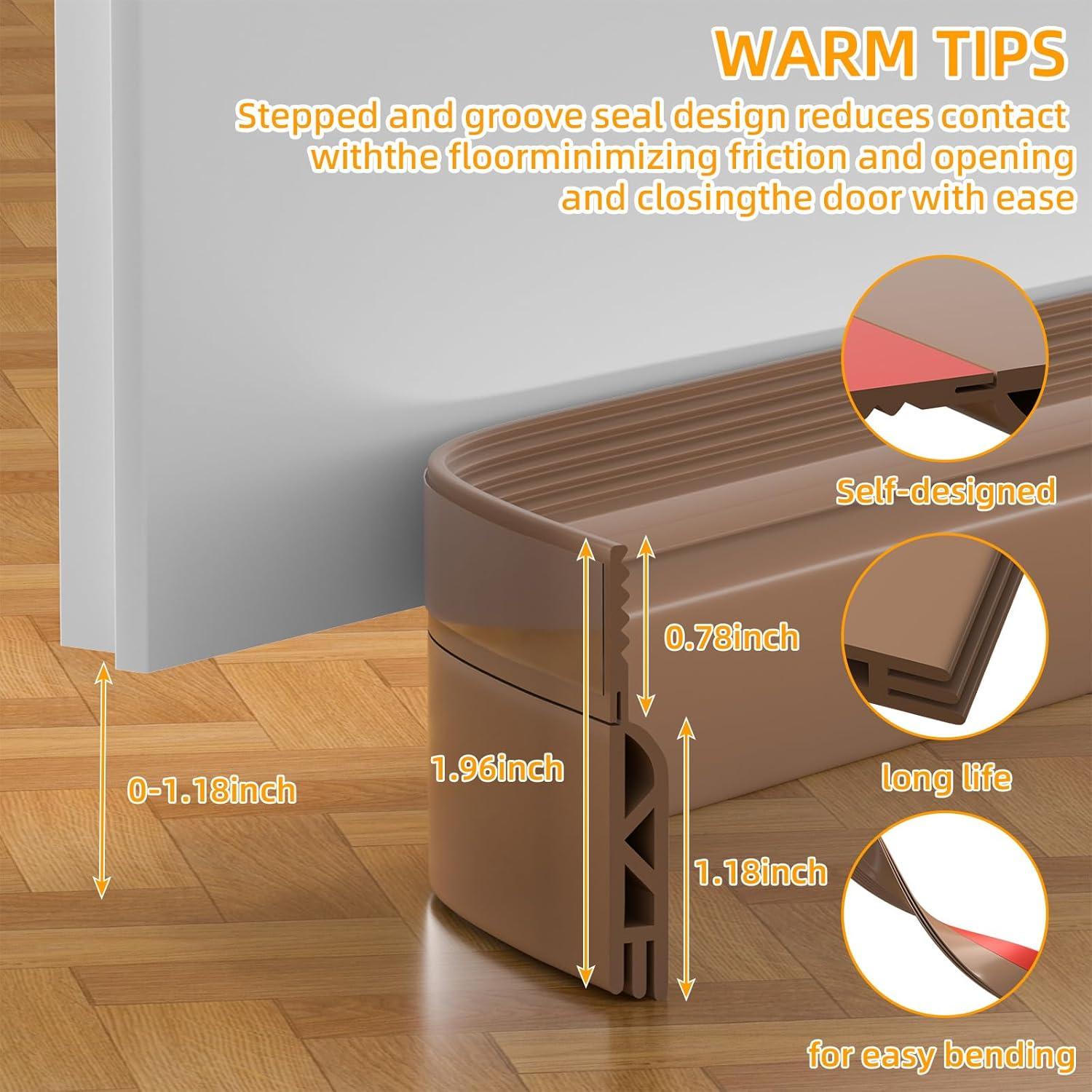 Tapón de Corrientes para Puertas Cyzarize 99cm Marrón