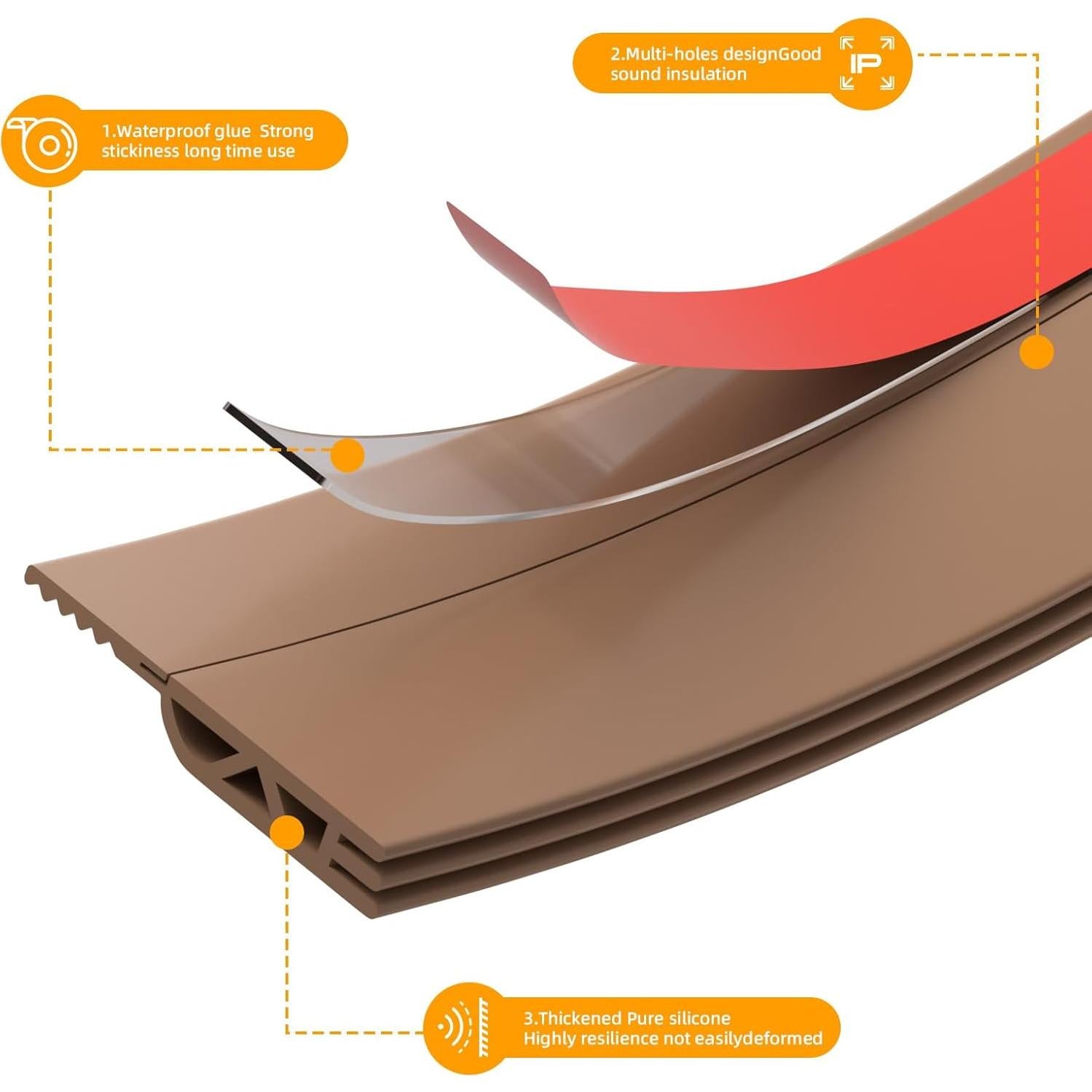 Tapón de Corrientes para Puertas Cyzarize 99cm Marrón