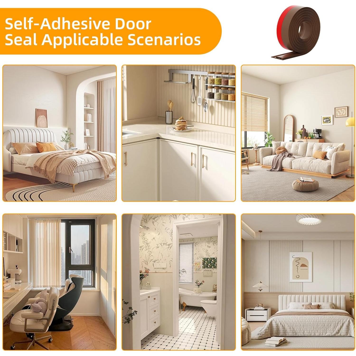 Tapón de Corrientes para Puertas Cyzarize 99cm Marrón