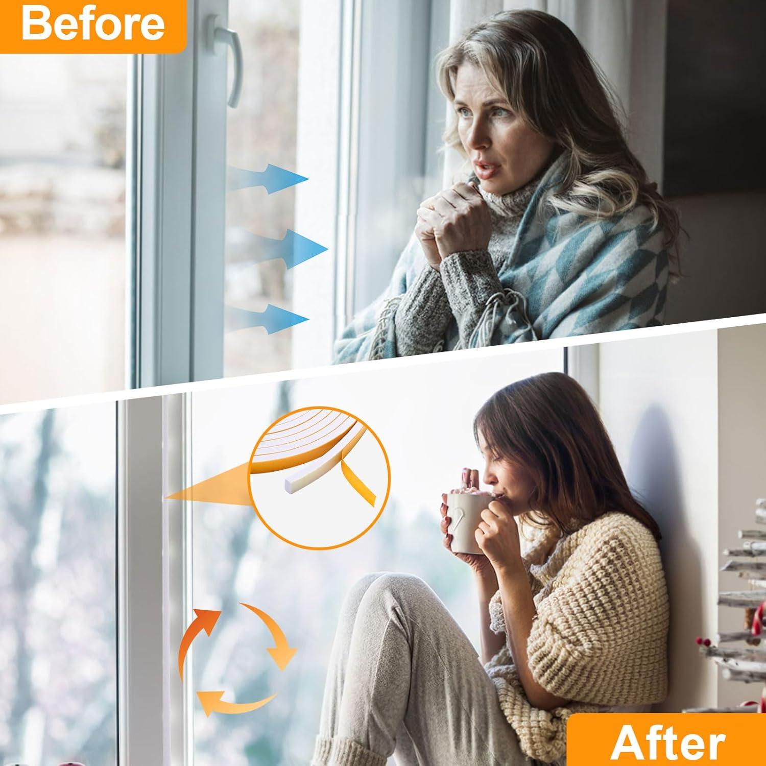 Tira de sellado autoadhesiva Pazaka 2 rollos 10.06 m espuma blanca