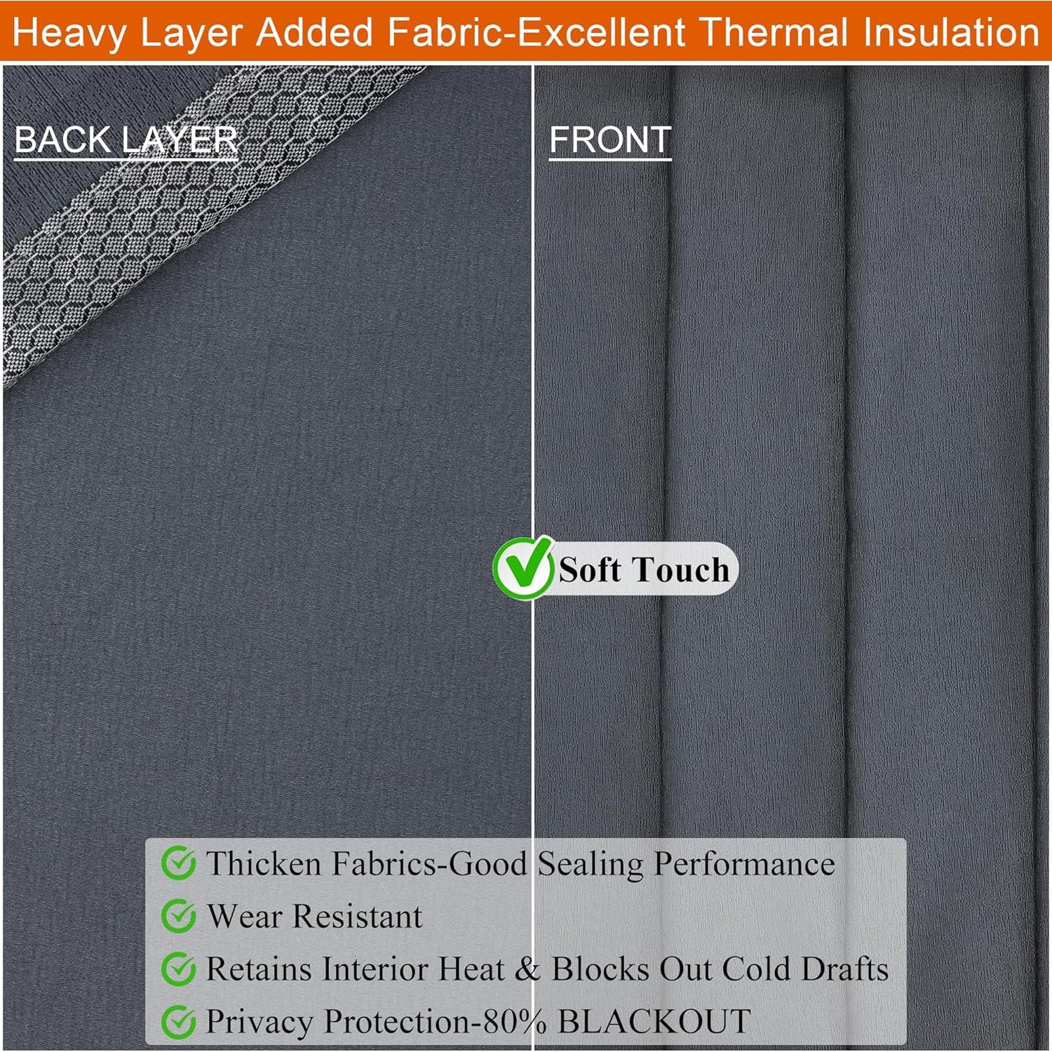 Cortina de Puerta Aislante Térmica Mpmedo 34x81 cm Gris