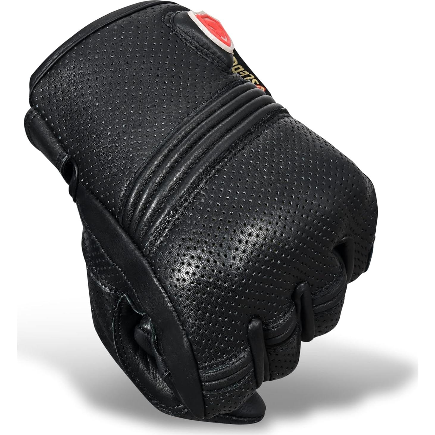 Guantes de motocicleta Sledwise de cuero con protección