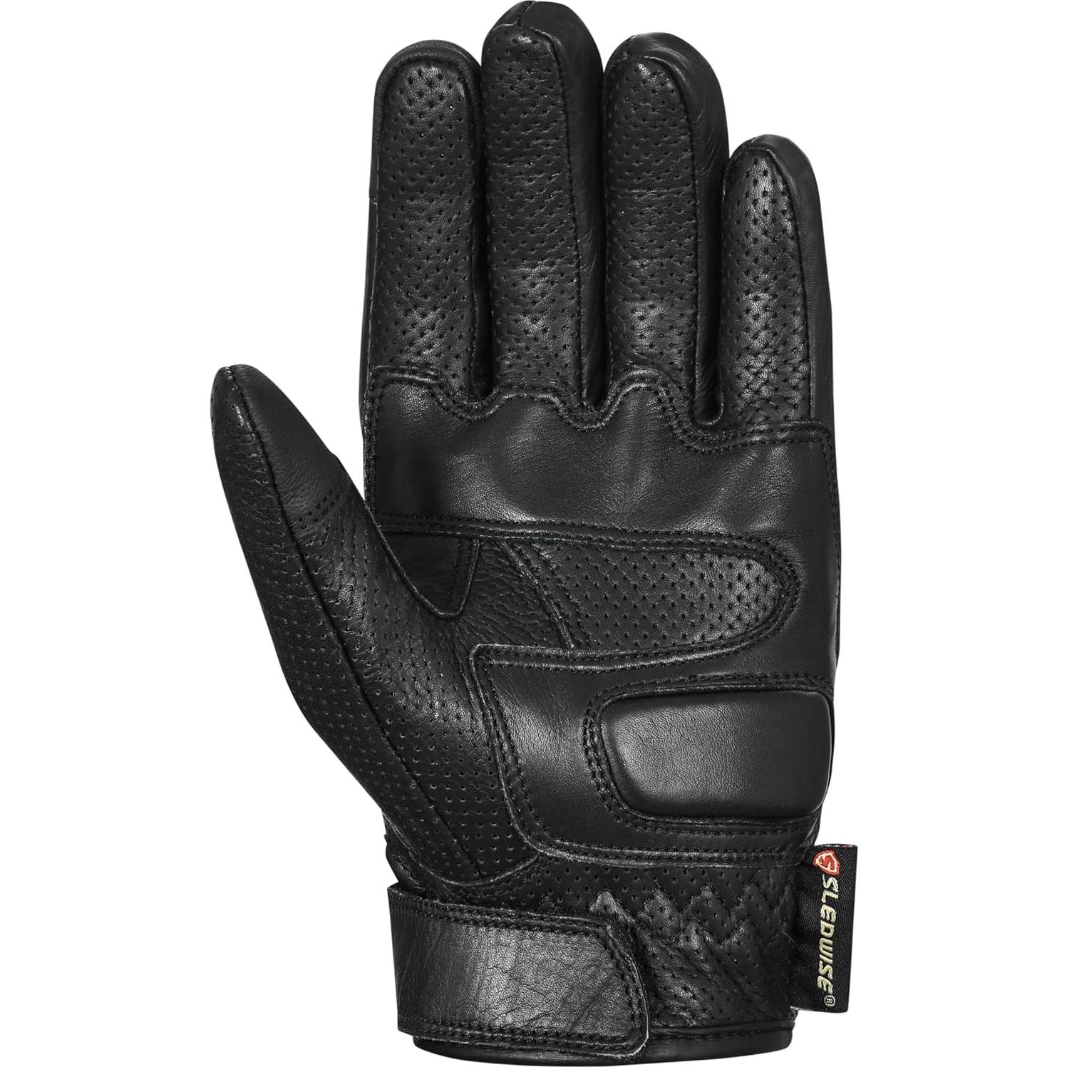 Guantes de motocicleta Sledwise de cuero con protección
