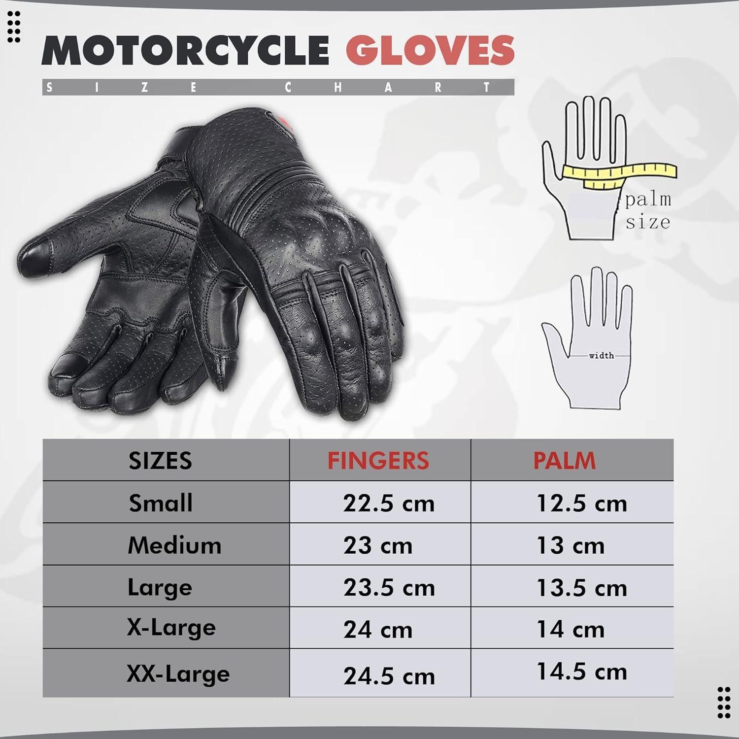 Guantes de motocicleta Sledwise de cuero con protección