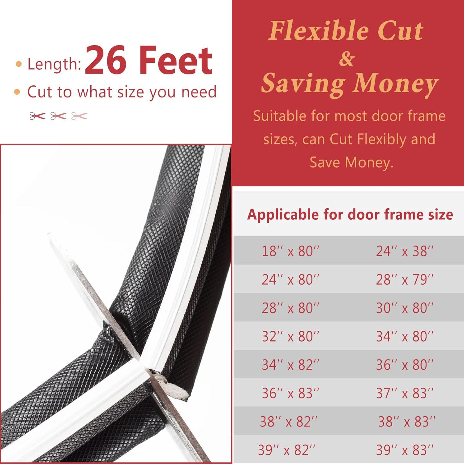 Sello de Puerta Aislante Fingwerk 8m Negro PVC - Fácil Instalación