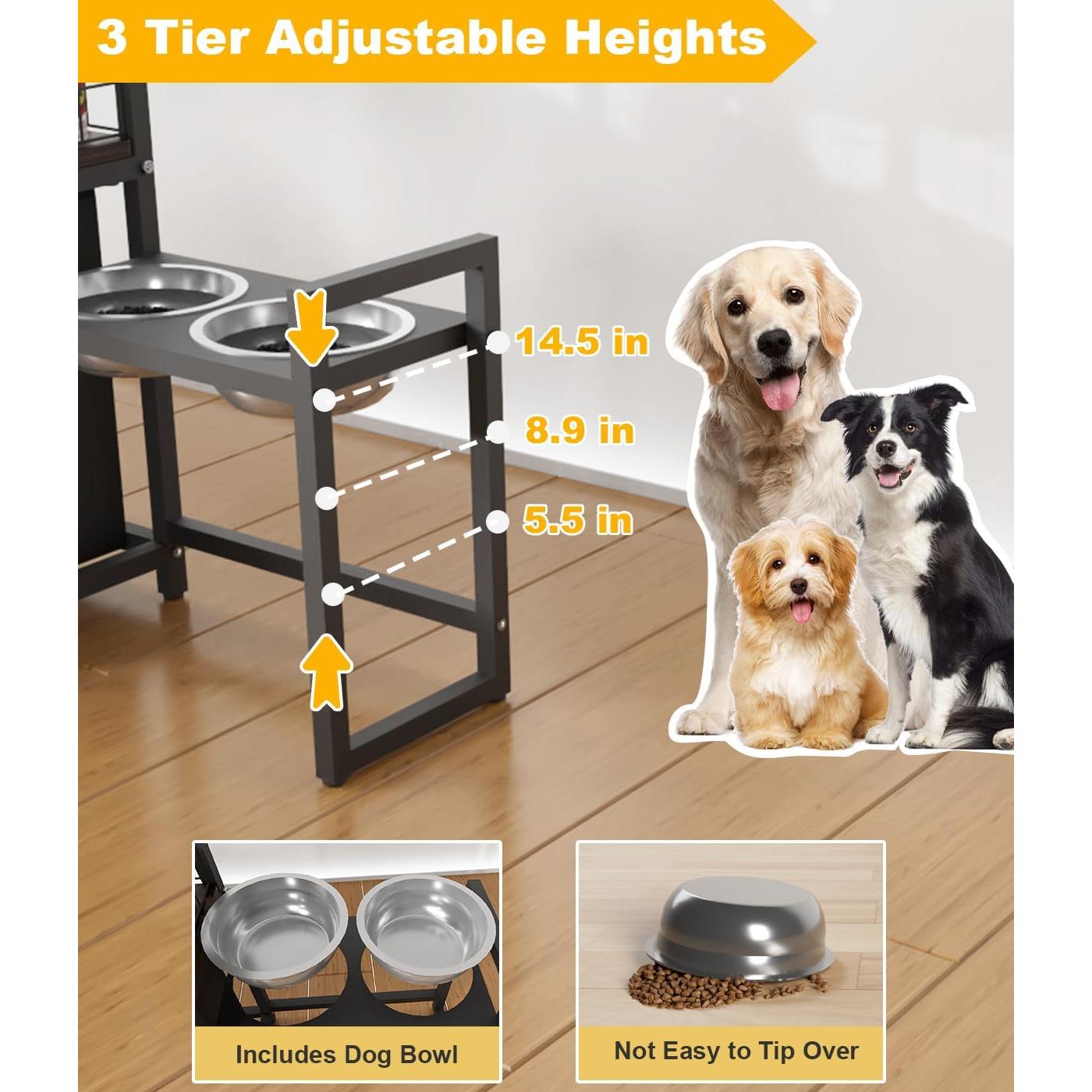 Estación de Alimentación para Mascotas Sungaryard con 2 Tazones