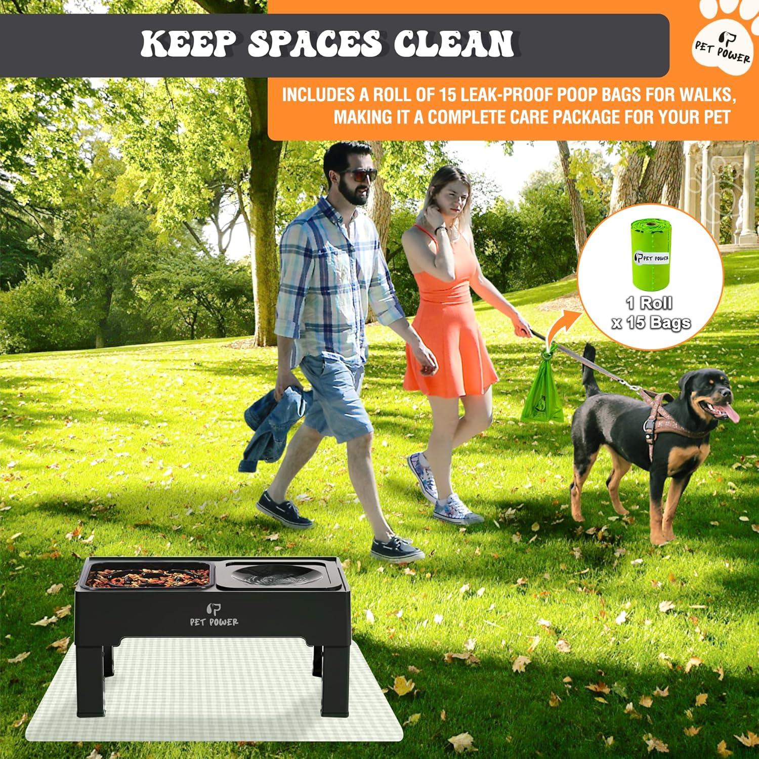 Cuencos Elevados para Perros PET POWER, 4 Alturas Ajustables