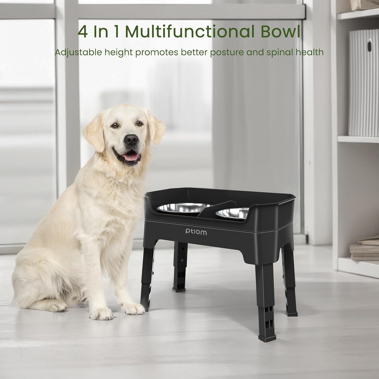 Cuencos Elevados para Perros KPWACD 2x1.65L Ajustables