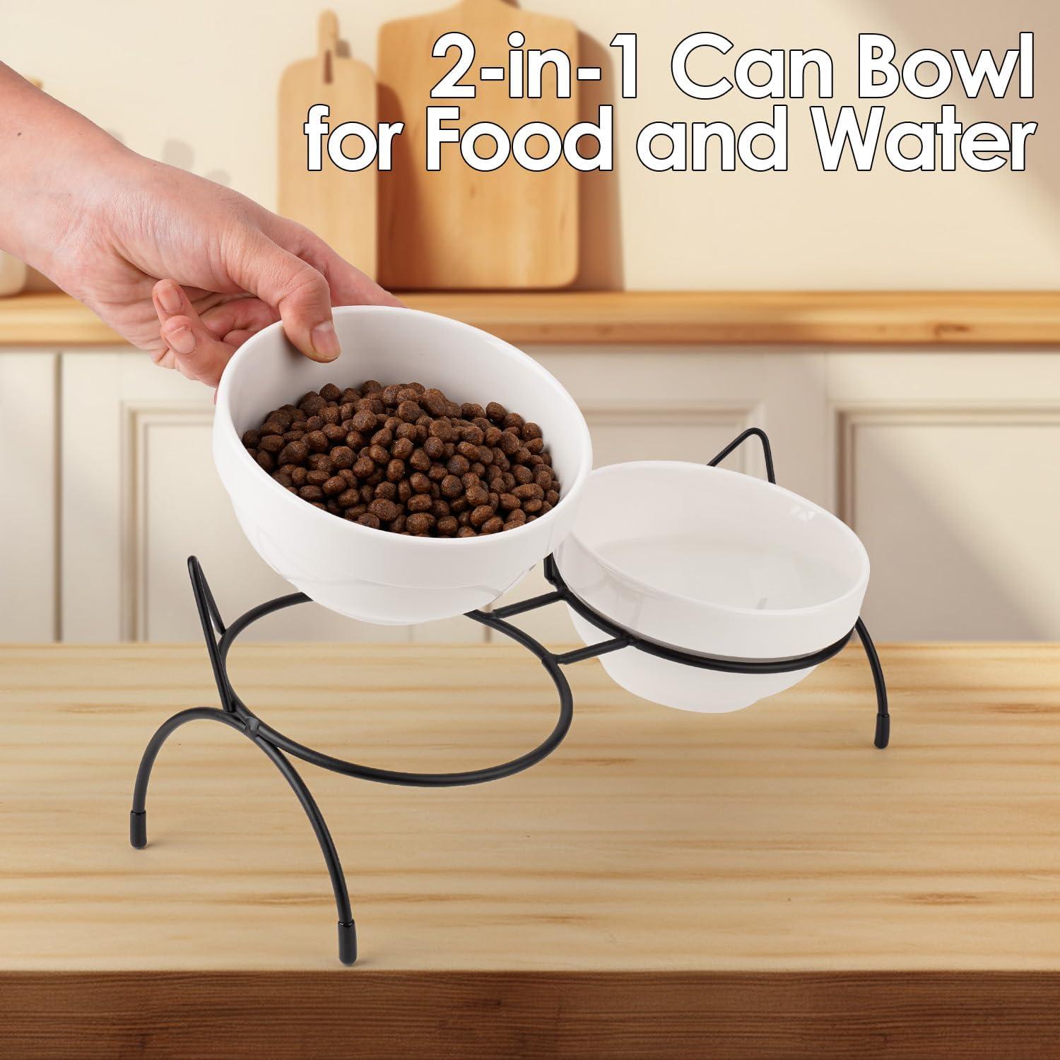 Juego de Tazones Dobles Elevados para Gatos Trundisan 12.7cm