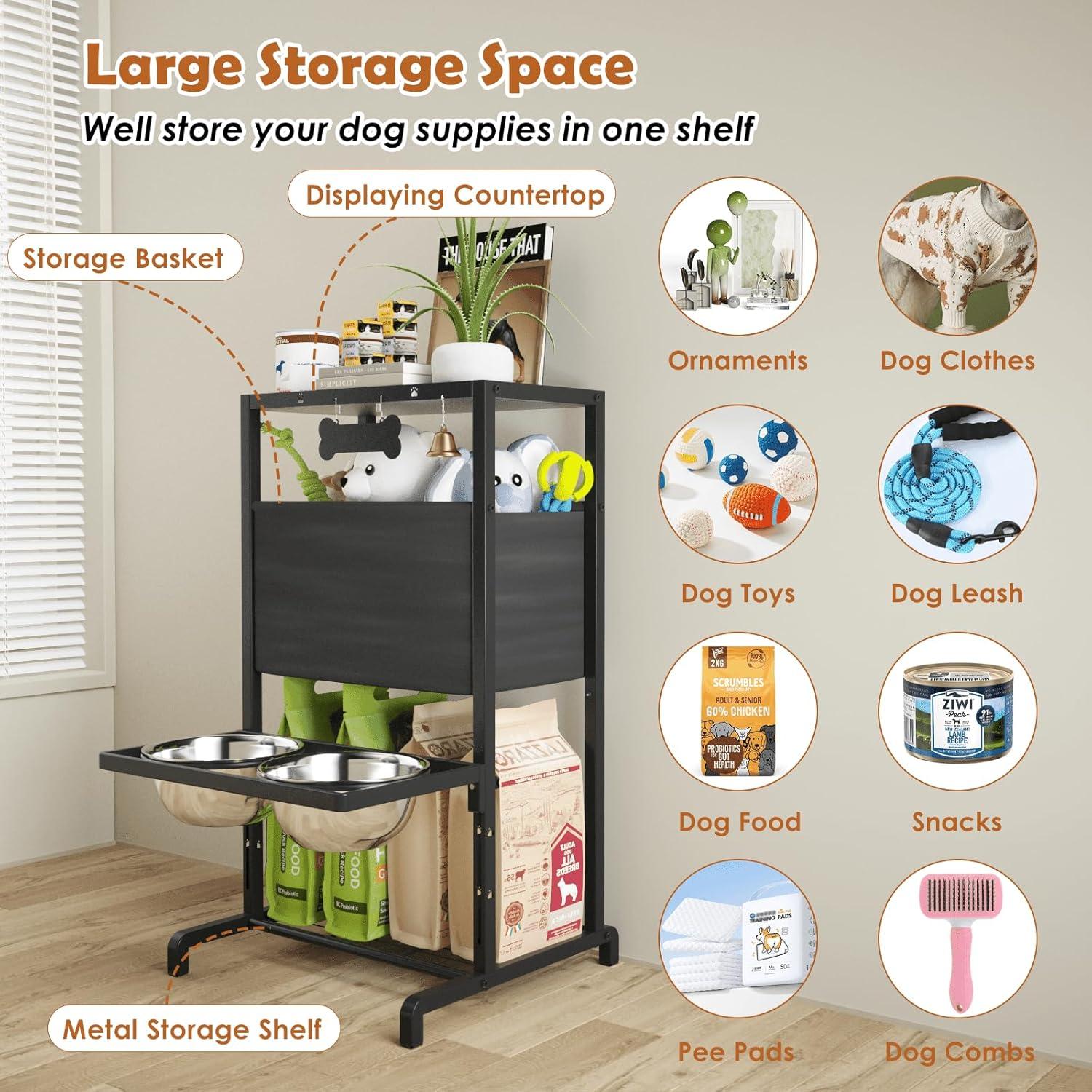 Cuencos Elevados para Perros SHAINFUN 11.4-30.5 cm 2x1700ml