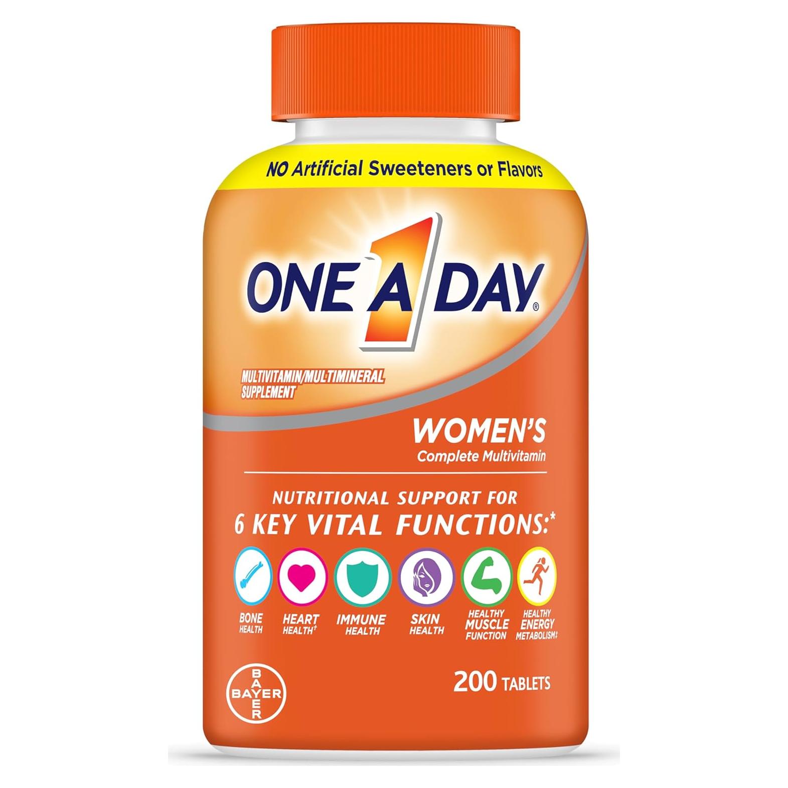 Multivitamina One A Day para Mujeres 200 Comprimidos - Salud Ósea y Piel