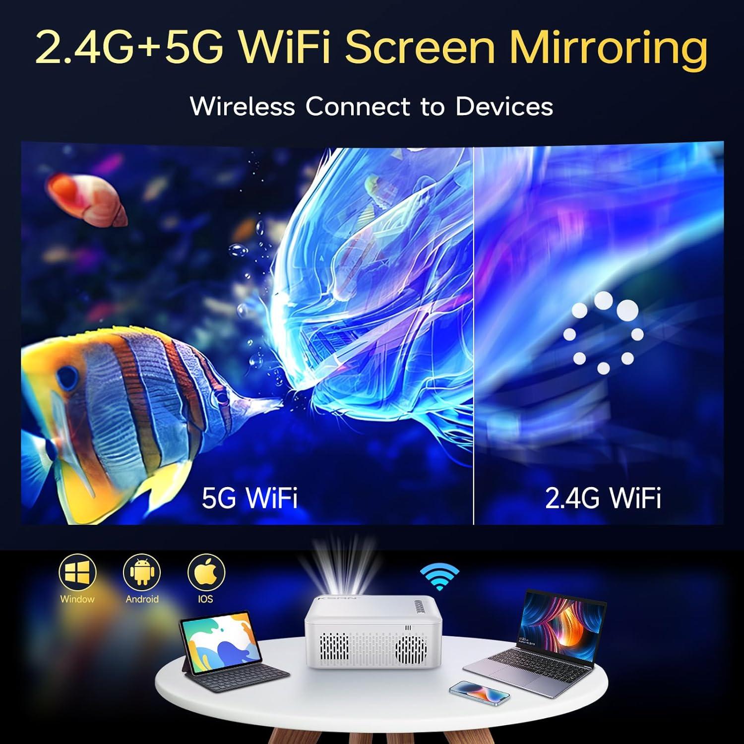 Proyector Portátil KSAN VF310 Full HD 1080P WiFi Bluetooth