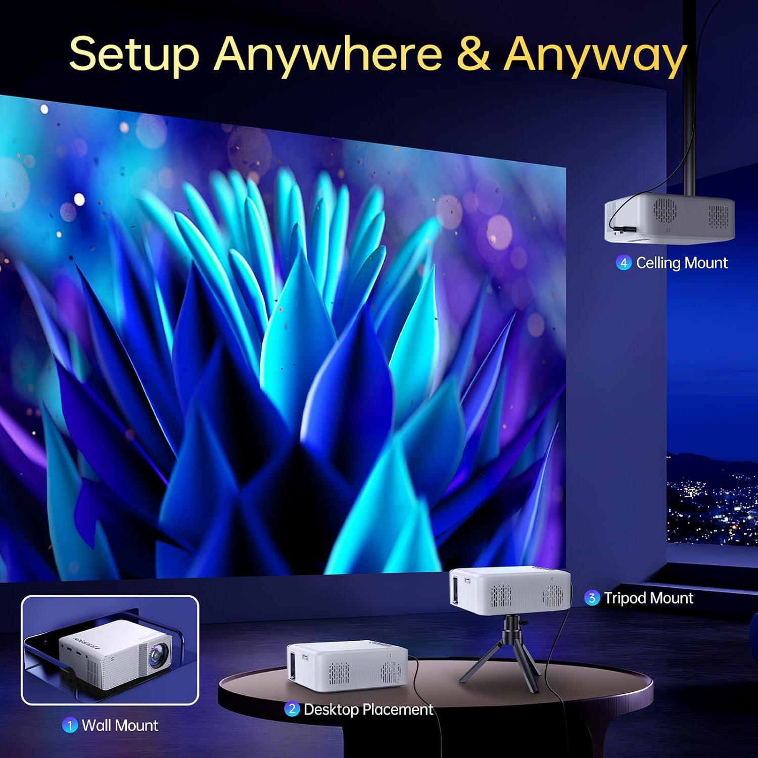 Proyector Portátil KSAN VF310 Full HD 1080P WiFi Bluetooth