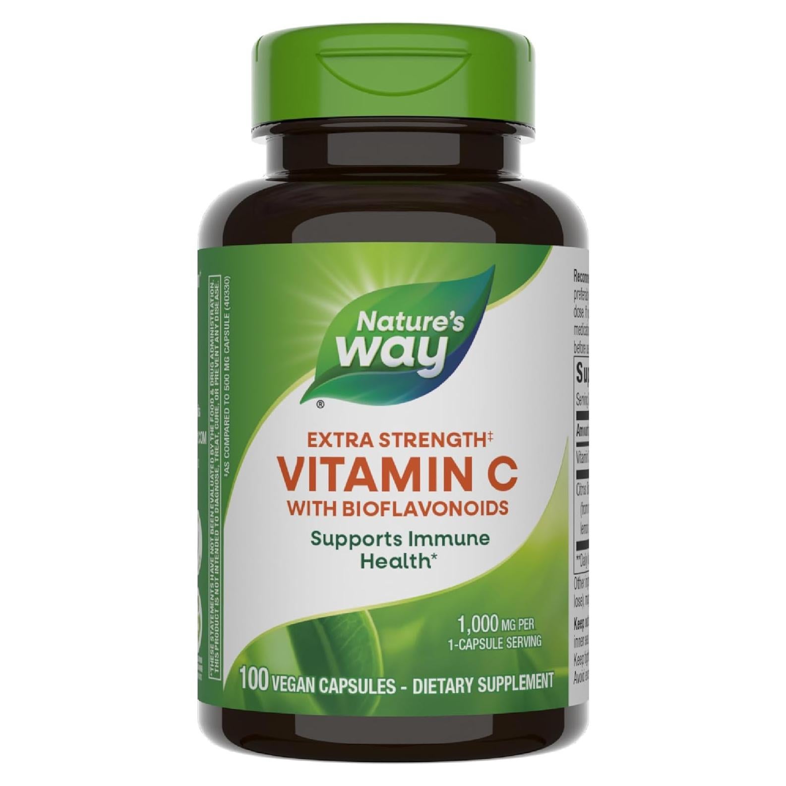 Vitamina C Extra Fuerte Nature's Way 100 Cápsulas Veganas 1g