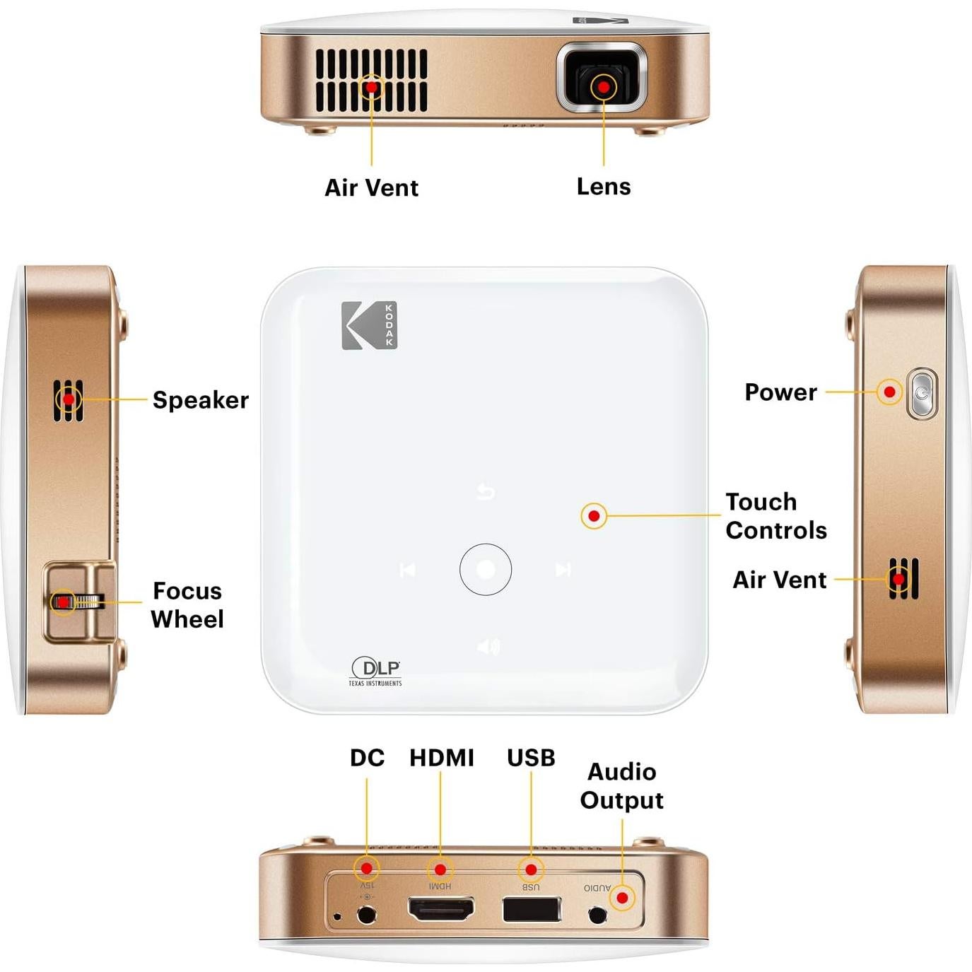 Proyector Inteligente KODAK Luma 350 Ultra HD 350 Lúmenes